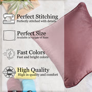 Velvet Cushion Cover With Piping - Perfect for Home Décor Set of 2, Peach